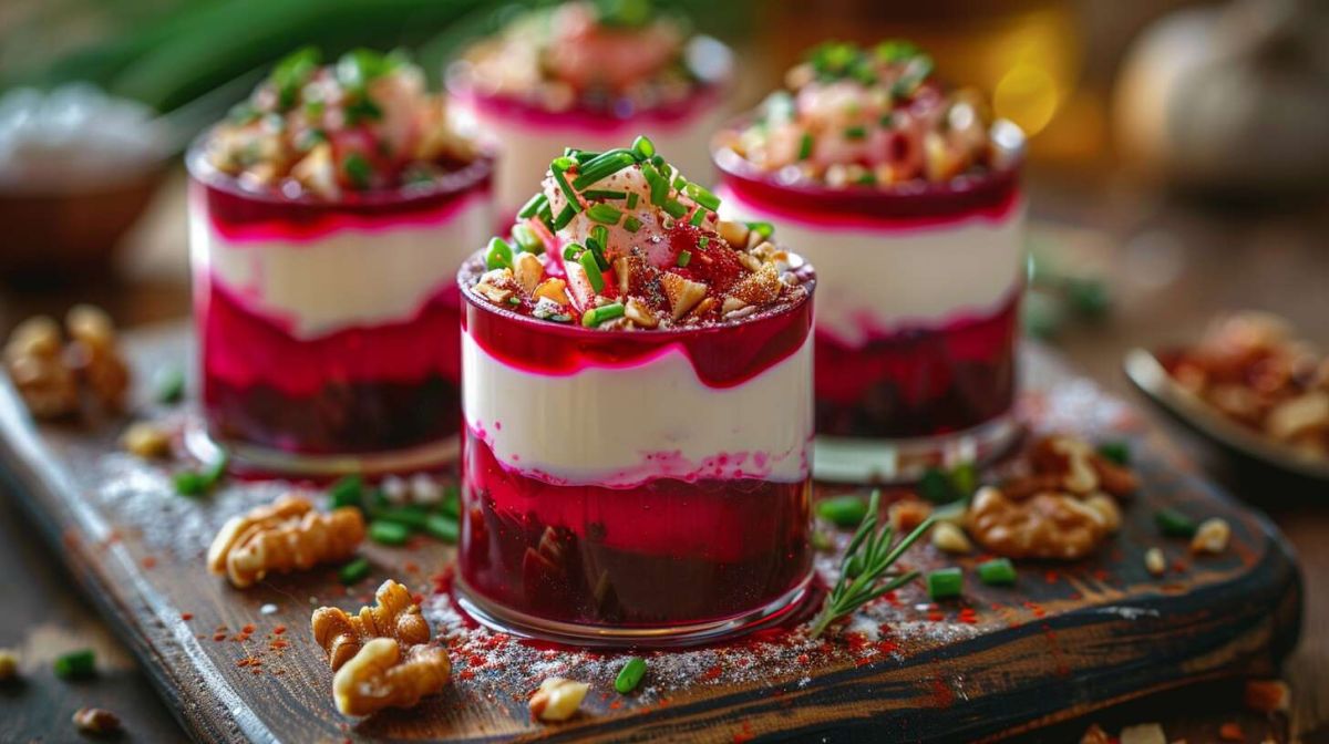 Recette raffinée des verrines de betterave