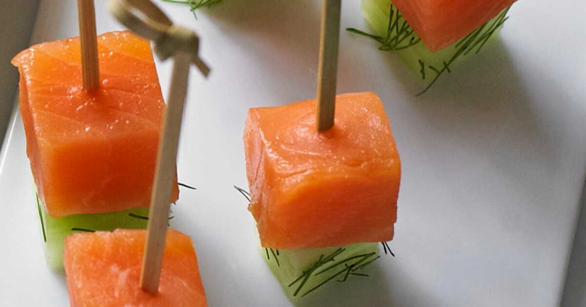 Des bonbons au saumon gravlax pour un apéro de Noël inoubliable