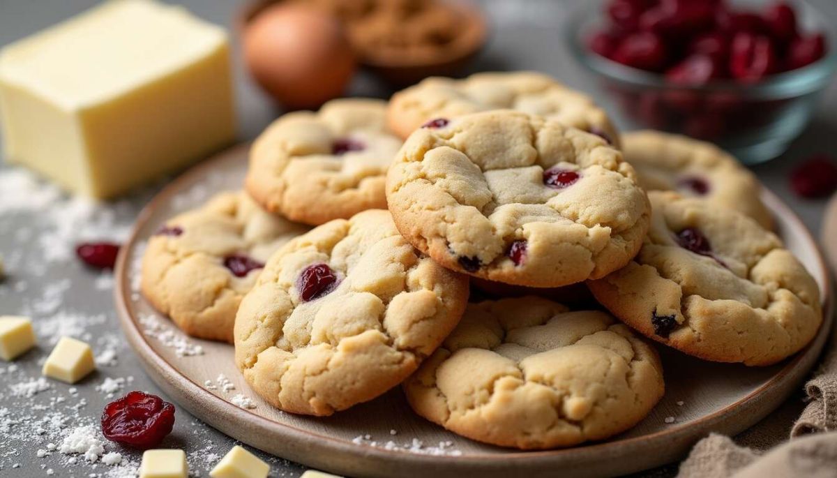 Cookies au chocolat blanc et cranberries : la recette irrésistible