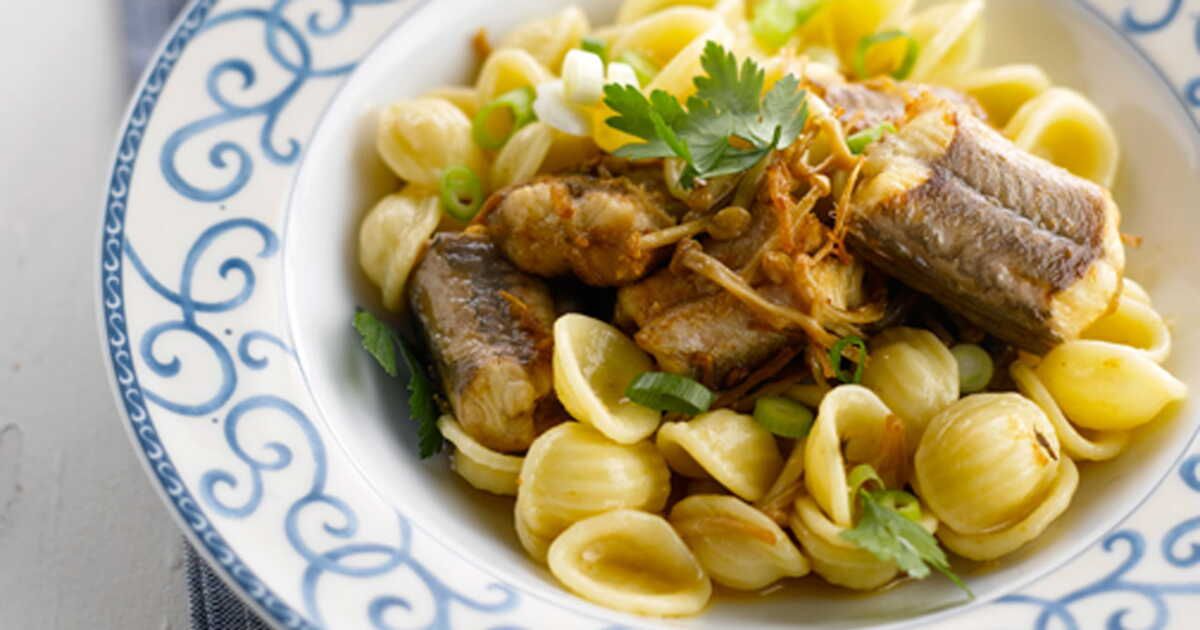 Une délicieuse rencontre : orecchiette à l'anguille frite