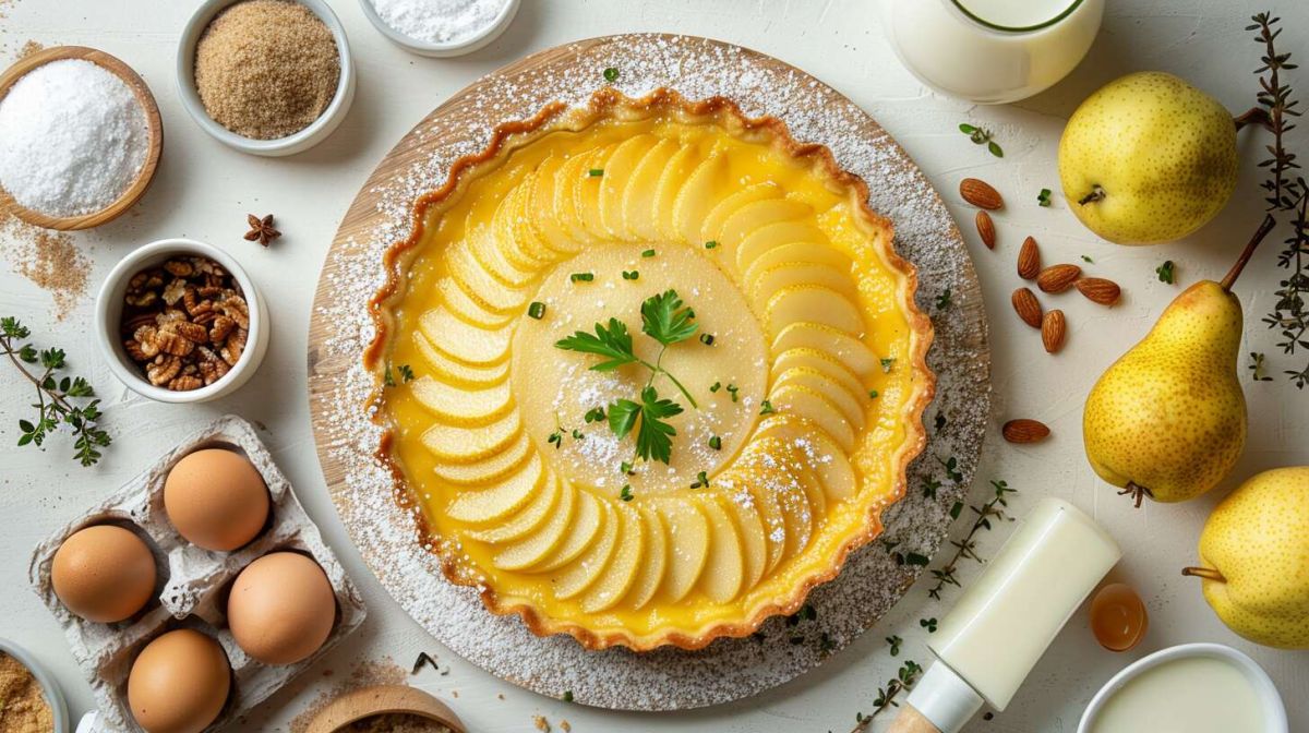 Découvrez la recette rapide du flan aux poires gourmand