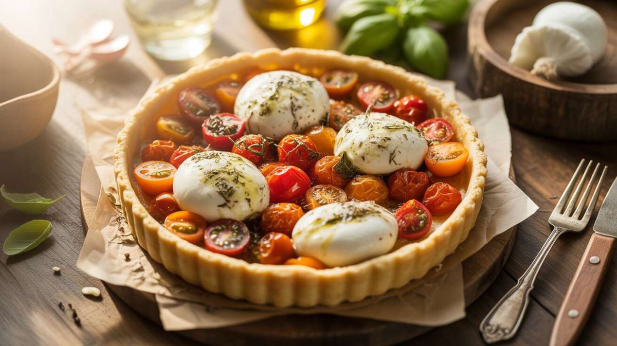 Tarte rustique tomate-burrata : une recette estivale facile et savoureuse