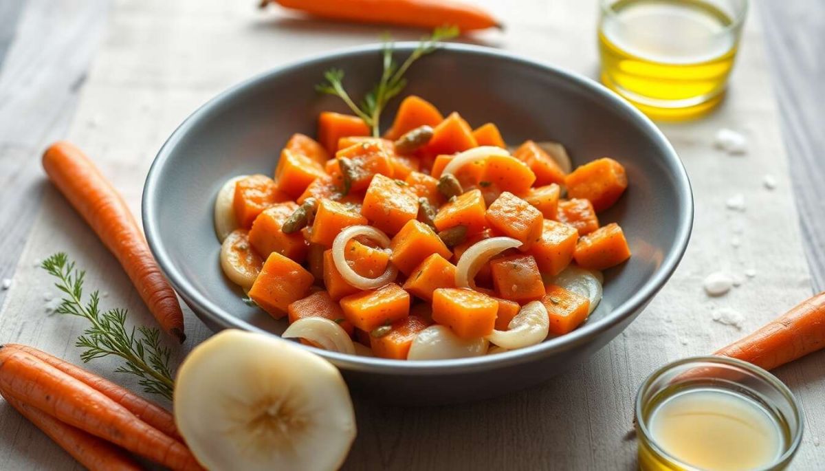 Découvrez la recette de carottes aux oignons, un accompagnement irrésistible