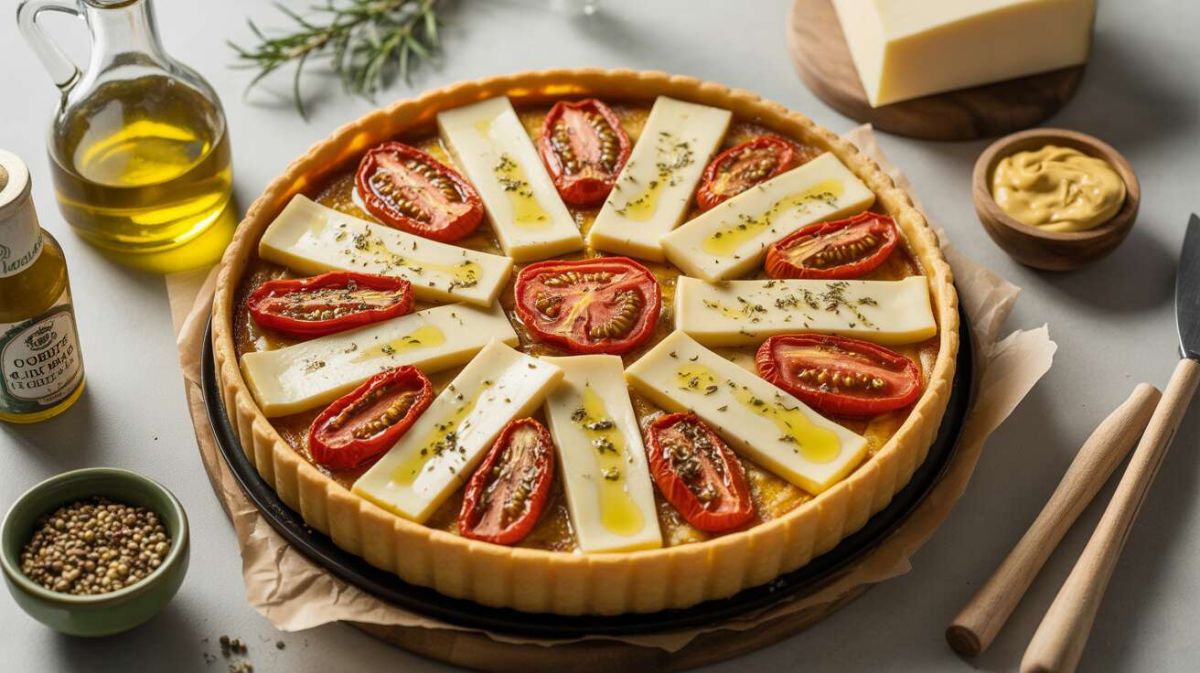 Une tarte aux tomates et au fromage à raclette à tomber