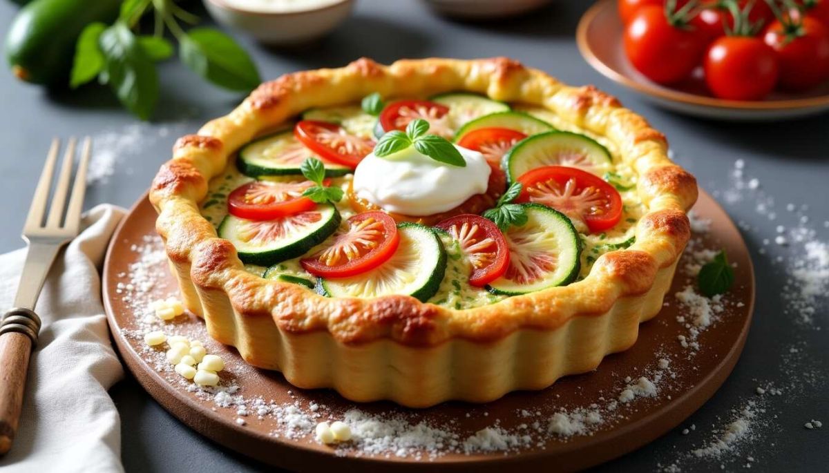 Clafoutis gourmand aux courgettes et chorizo pour un été savoureux