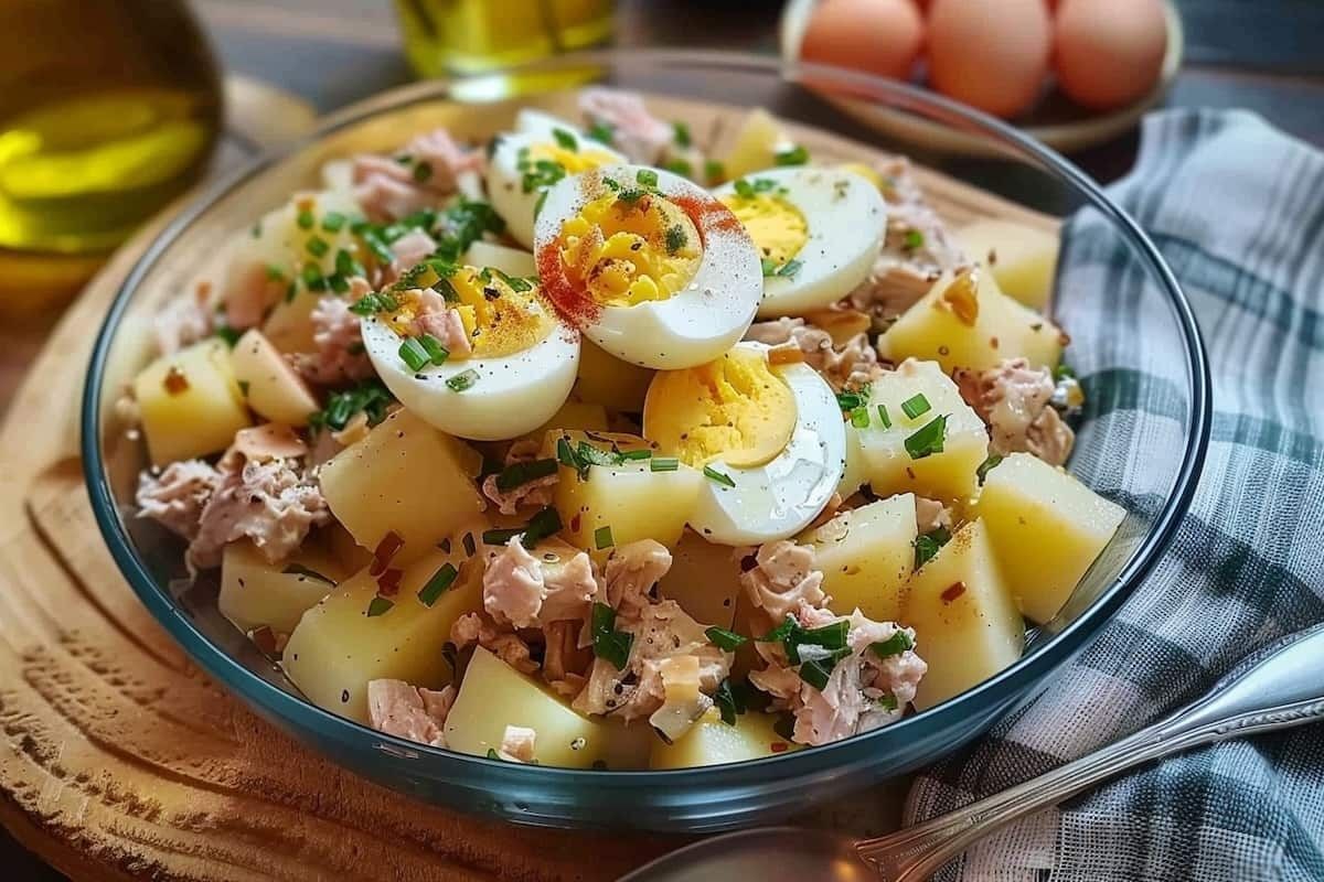 La salade de pommes de terre, thon et œuf : un régal estival à portée de main