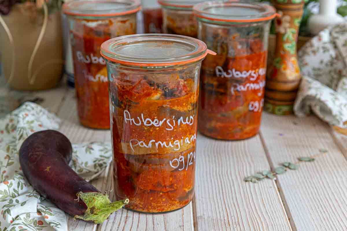 Bocaux d’aubergines à la parmigiana