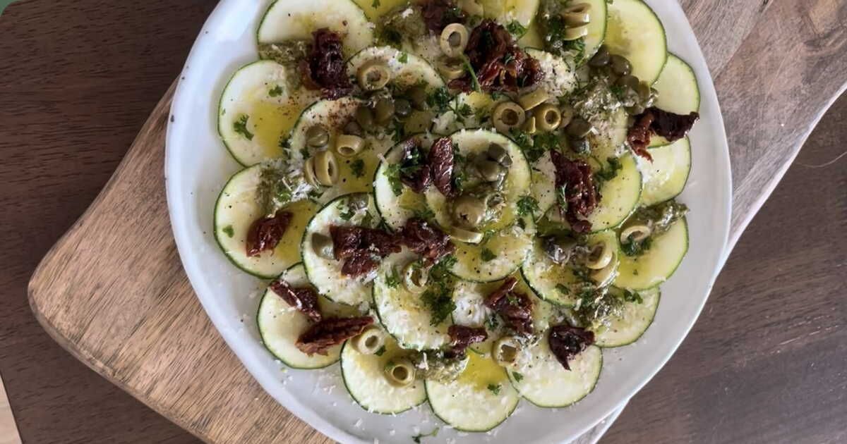 recette estivale : le carpaccio de courgettes rapide et savoureux
