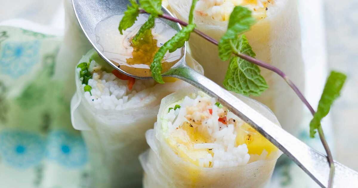 Rouleaux de printemps fruités à la crevette