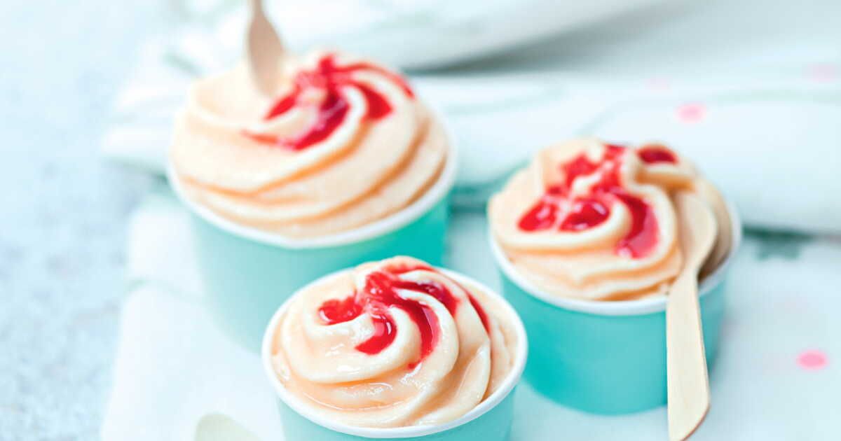 Glaces au yaourt et au melon