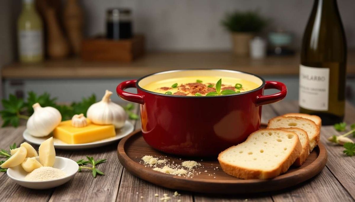 Une fondue savoyarde aux trois fromages pour des moments chaleureux