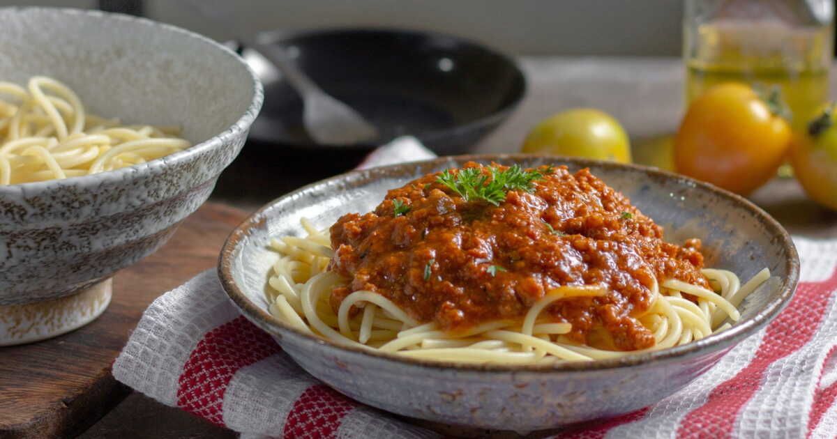 Une bolognaise végétale innovante pour des pâtes savoureuses