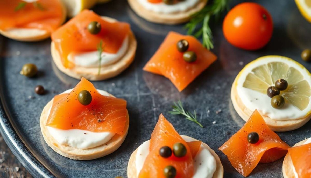 Savoureux mini blinis de la mer au fromage frais pour éblouir vos invités