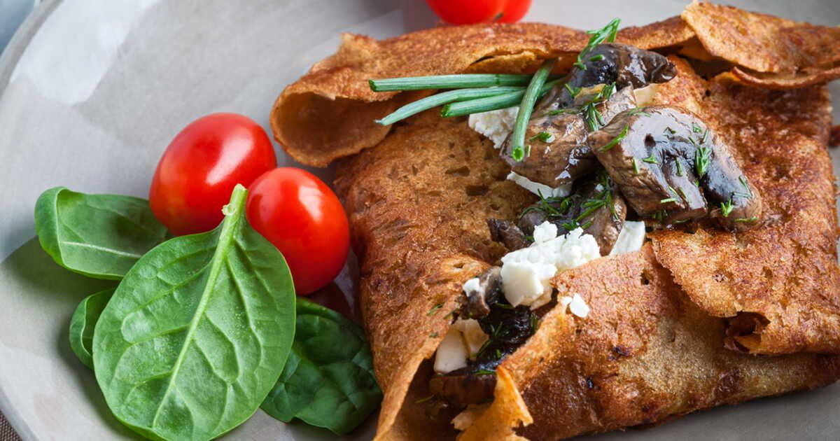 la crêpe bretonne au poulet et champignon, un régal prêt en un clin d'œil