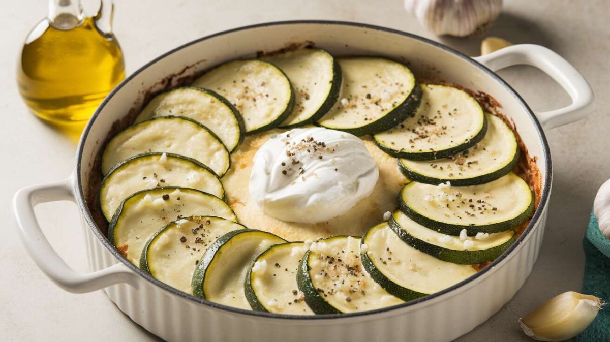 Un gratin de courgettes au chèvre facile et délicieux