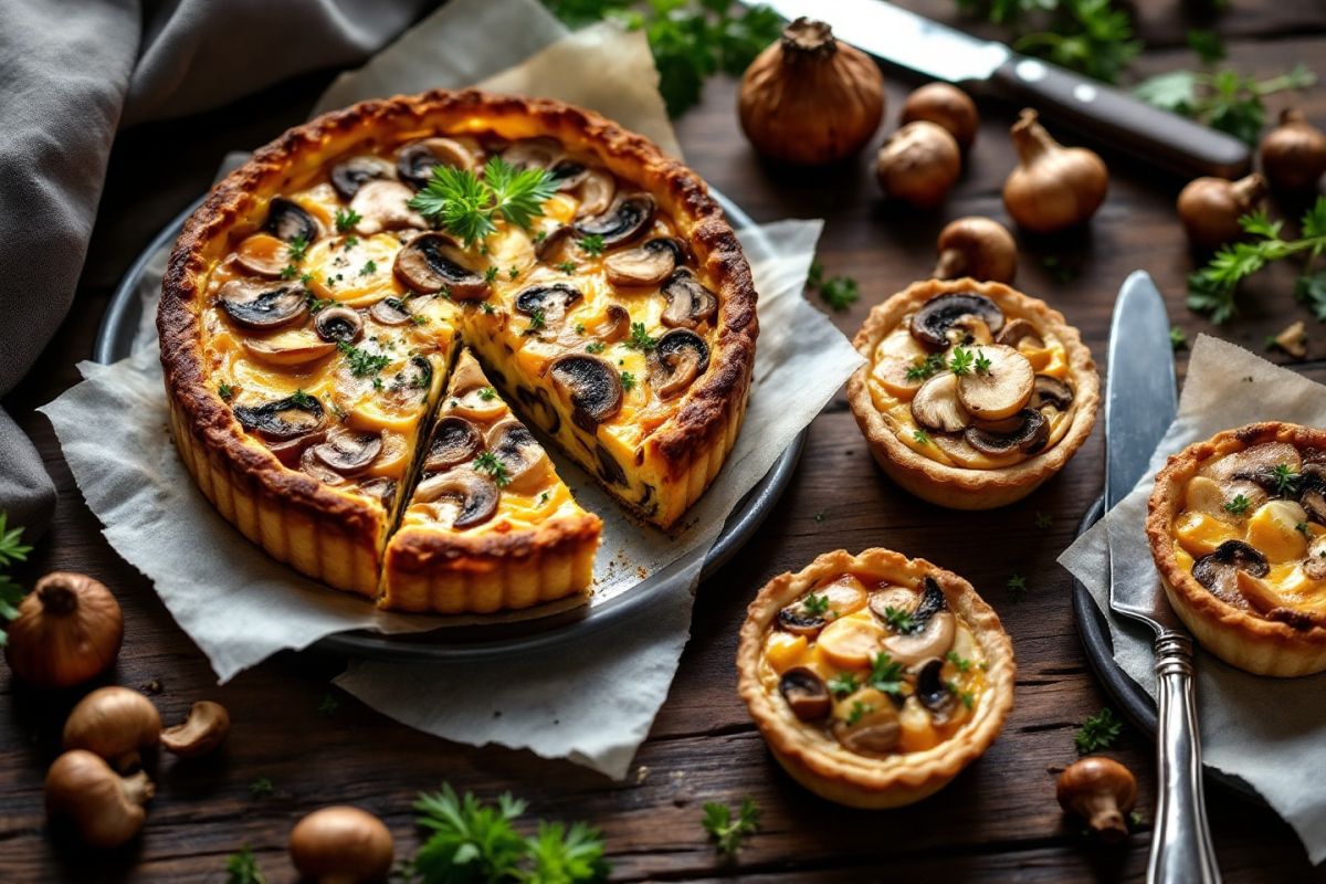 Des tartes et quiches aux champignons qui régalent les papilles cet automne