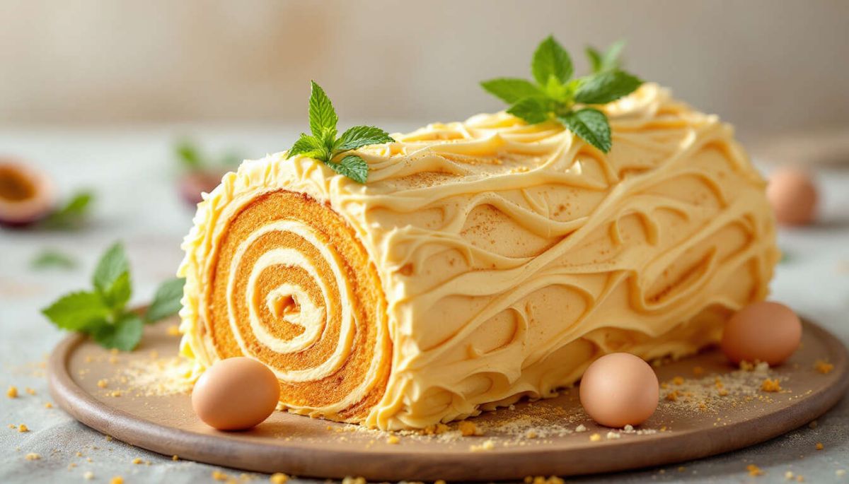 Bûche de Noël aux fruits de la passion : une touche exotique pour vos fêtes