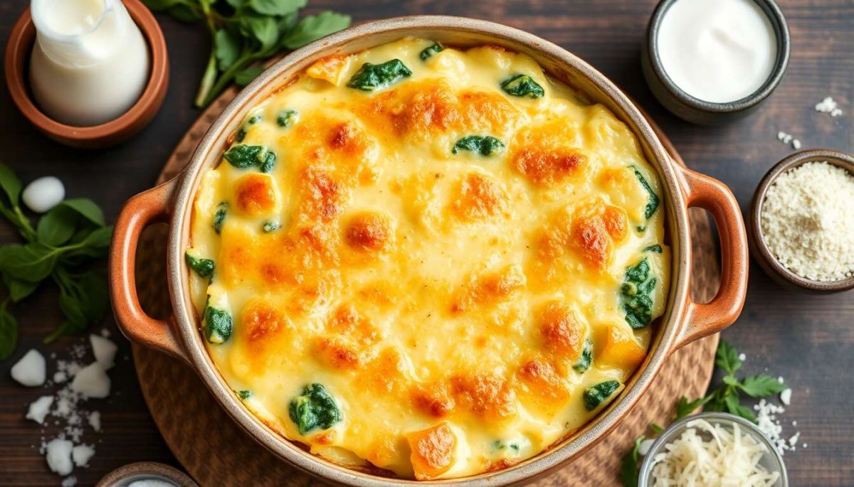 Découvrez la recette irrésistible du gratin d'épinards et chèvre