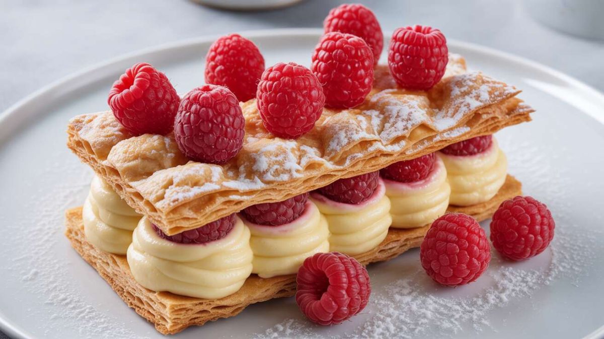 Un millefeuille de framboises léger pour séduire vos invités